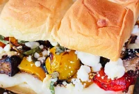 Smoked Vegetable and Goat Cheese Sliders: Tangy Grilled Mini Sandwiches