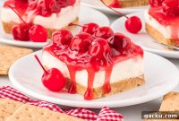 No-Bake Cherry Cheesecake Recipe with Creamy No-Bake Filling