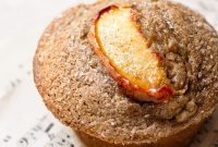 Homemade Peach Muffins with Fresh Summer Fruit