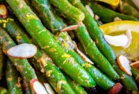 Lemon Almond Green Beans Recipe with Crispy Toasted Almonds
