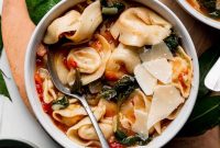 30-Minute Gluten-Free Tortellini Soup with Spinach and Parmesan