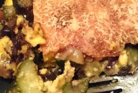 Keto Zucchini and Radicchio Bake with Crispy Cheese Crust