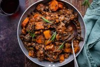 Comforting Vegan Lentil and Root Vegetable Stew