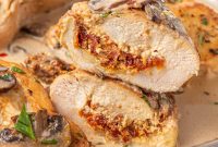 Stuffed Chicken Marsala with Mushrooms and Prosciutto