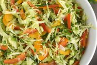 Crisp Cabbage and Bell Pepper Salad with Tangy Dressing