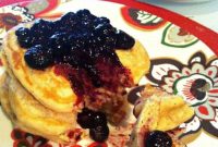 Fluffy Greek Yogurt Pancakes with Fresh Berry Syrup