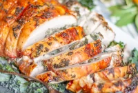 Herb-Roasted Turkey Breast Stuffed with Mushrooms & Spinach