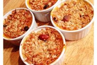 Peach and Pear Muesli Crumble Recipe: Baked Fruit Breakfast Crumble