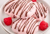 Raspberry Meringue Cookies with Fresh Berry Swirls
