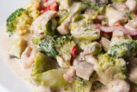 Creamy Keto Chicken with Garlic Parmesan Vegetables