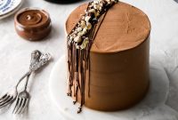 Decadent Nutella Layer Cake with 2-Ingredient Chocolate Frosting