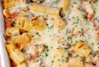 Six-Cheese Baked Chicken Pasta with Crispy Golden Top