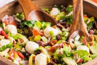 Crisp Chopped Antipasto Salad with Italian Meats & Olives