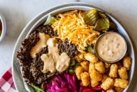 Naked Burger Salad Bowl: Protein-Packed Lettuce Bowl Recipe