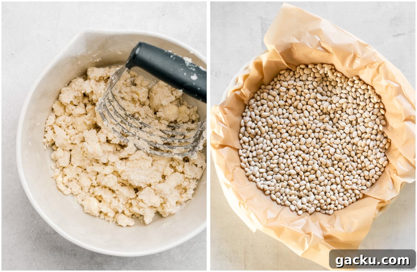 Homemade Pumpkin Pie Recipe: Classic Scratch-Baked Pie 5 step-by-step photo collage of how to make pie crust for pumpkin pie.