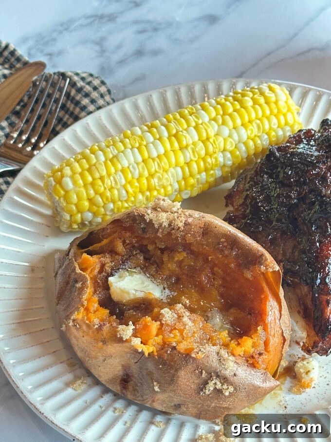 Baked Whole Sweet Potato.
