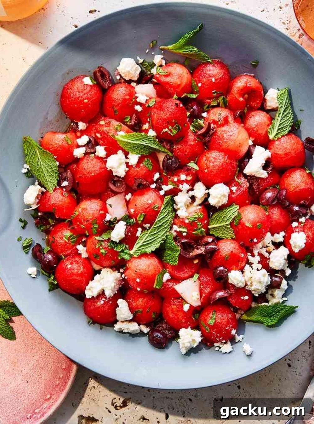 50+ Crowd-Pleasing Summer Recipes for Parties and Gatherings 16 watermelon salad with feta and mint