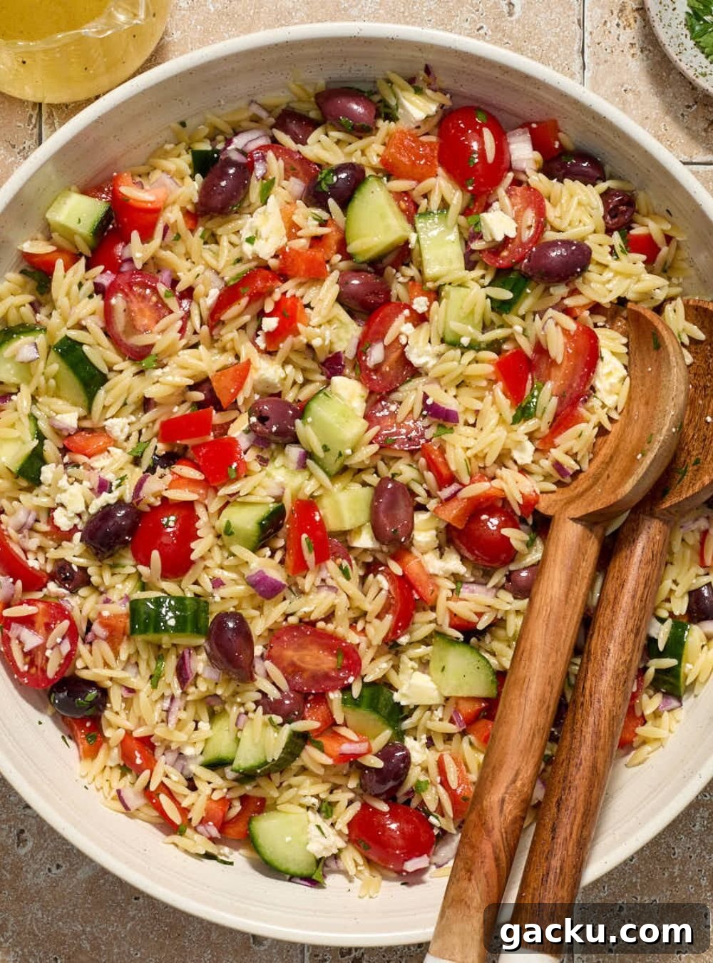 50+ Crowd-Pleasing Summer Recipes for Parties and Gatherings 20 greek orzo pasta salad with lemon vinaigrette
