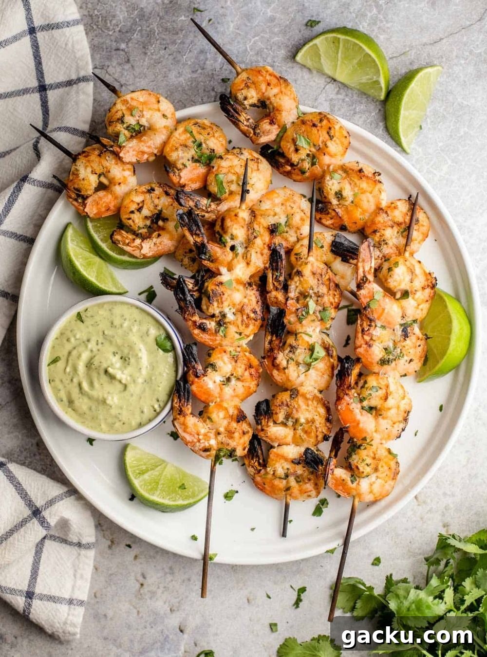 50+ Crowd-Pleasing Summer Recipes for Parties and Gatherings 27 grilled cilantro lime shrimp with avocado crema