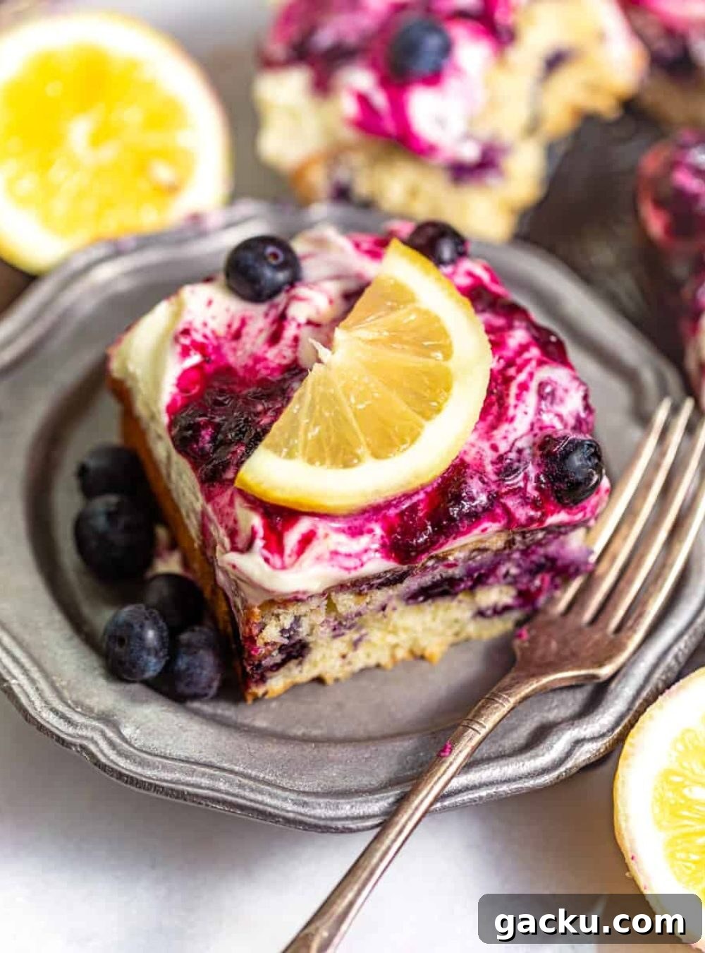 50+ Crowd-Pleasing Summer Recipes for Parties and Gatherings 52 lemon blueberry sheet cake