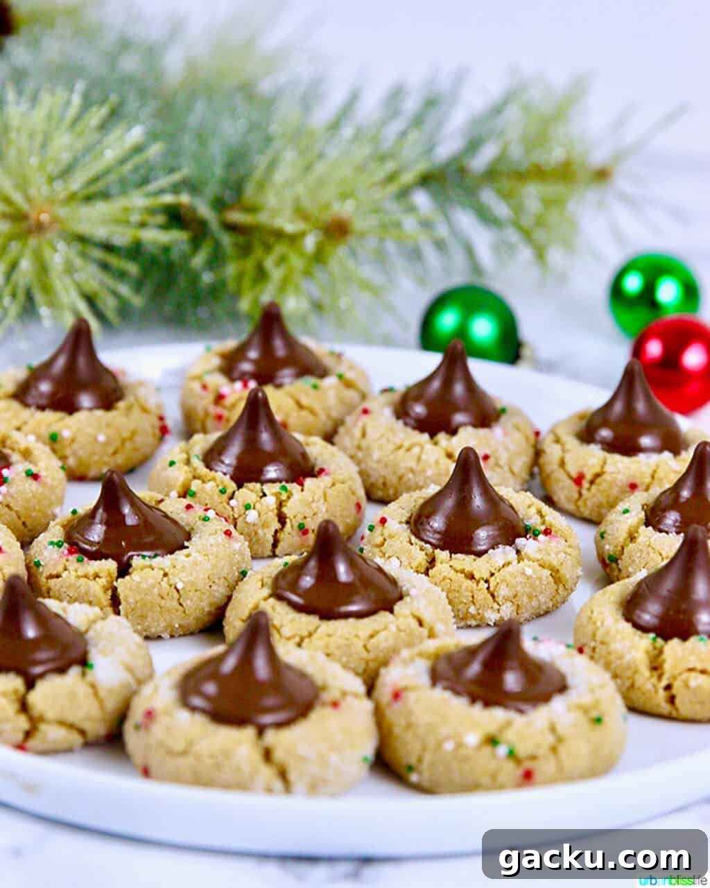 Classic Peanut Butter Blossom Cookies: Soft Chocolate Kiss Treat 6 Peanut Butter Blossom Cookies