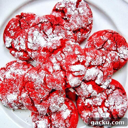 Red Velvet Cookies on a plate