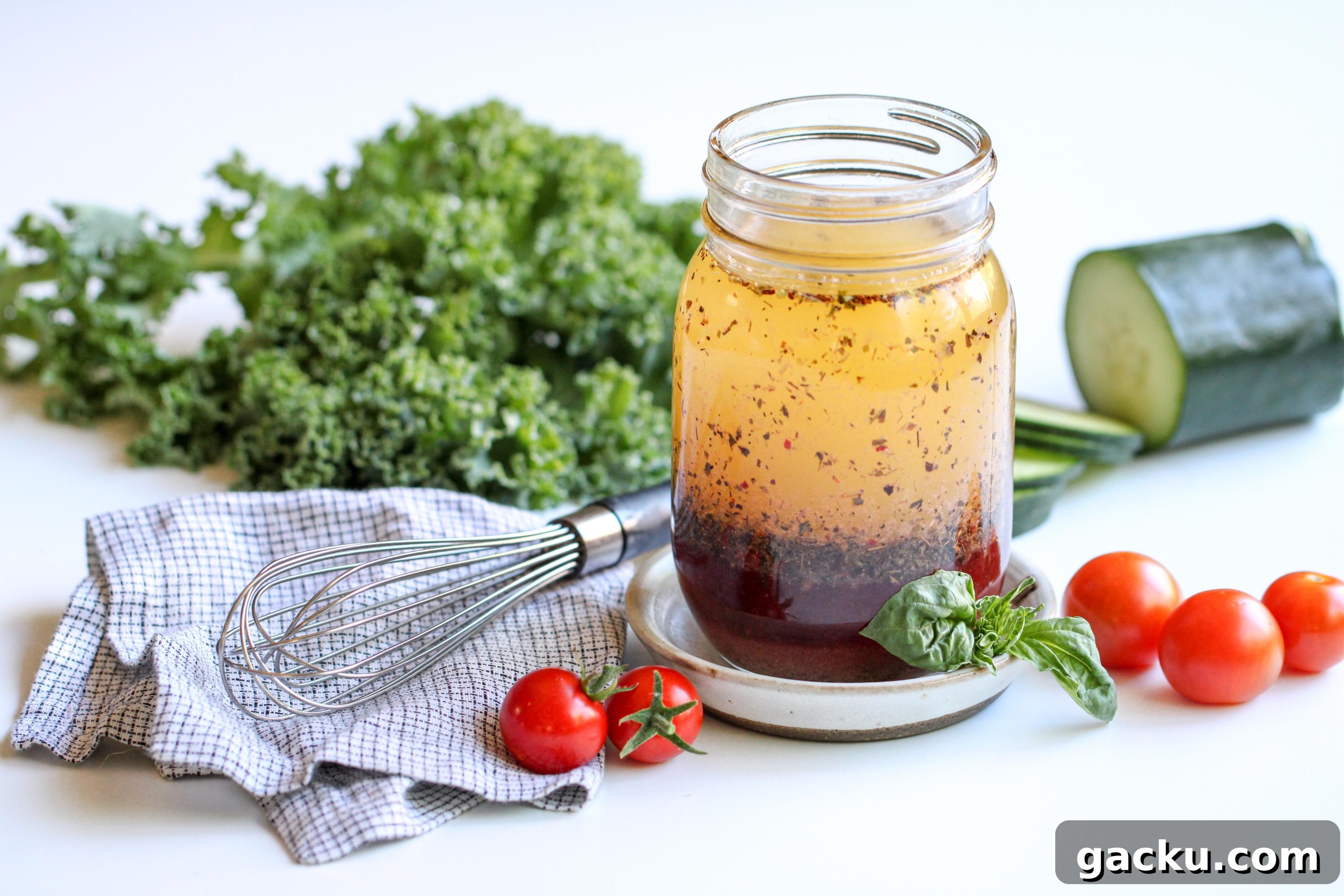 Whole30 Easy Italian Dressing - jar and ingredients