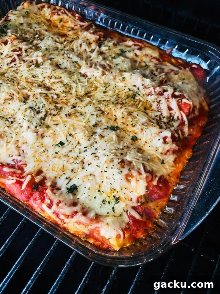 Traeger Smoked Veggie Manicotti