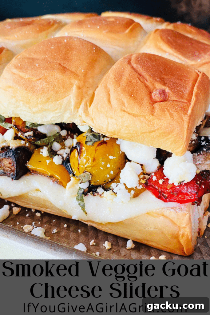 Smoked Veggie Goat Cheese Sliders
