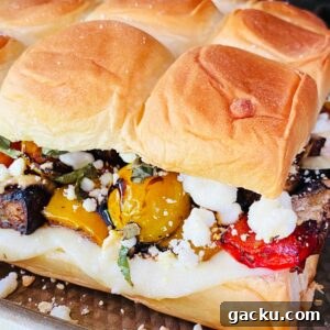 Smoked Veggie Goat Cheese Sliders