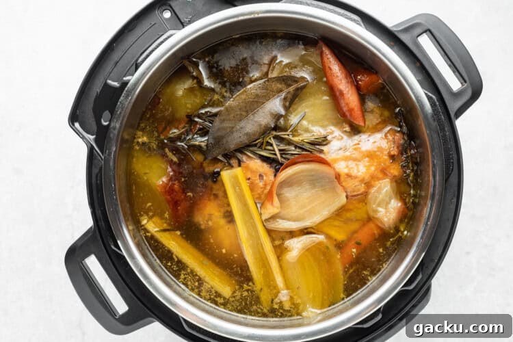 instant pot turkey stock step 2