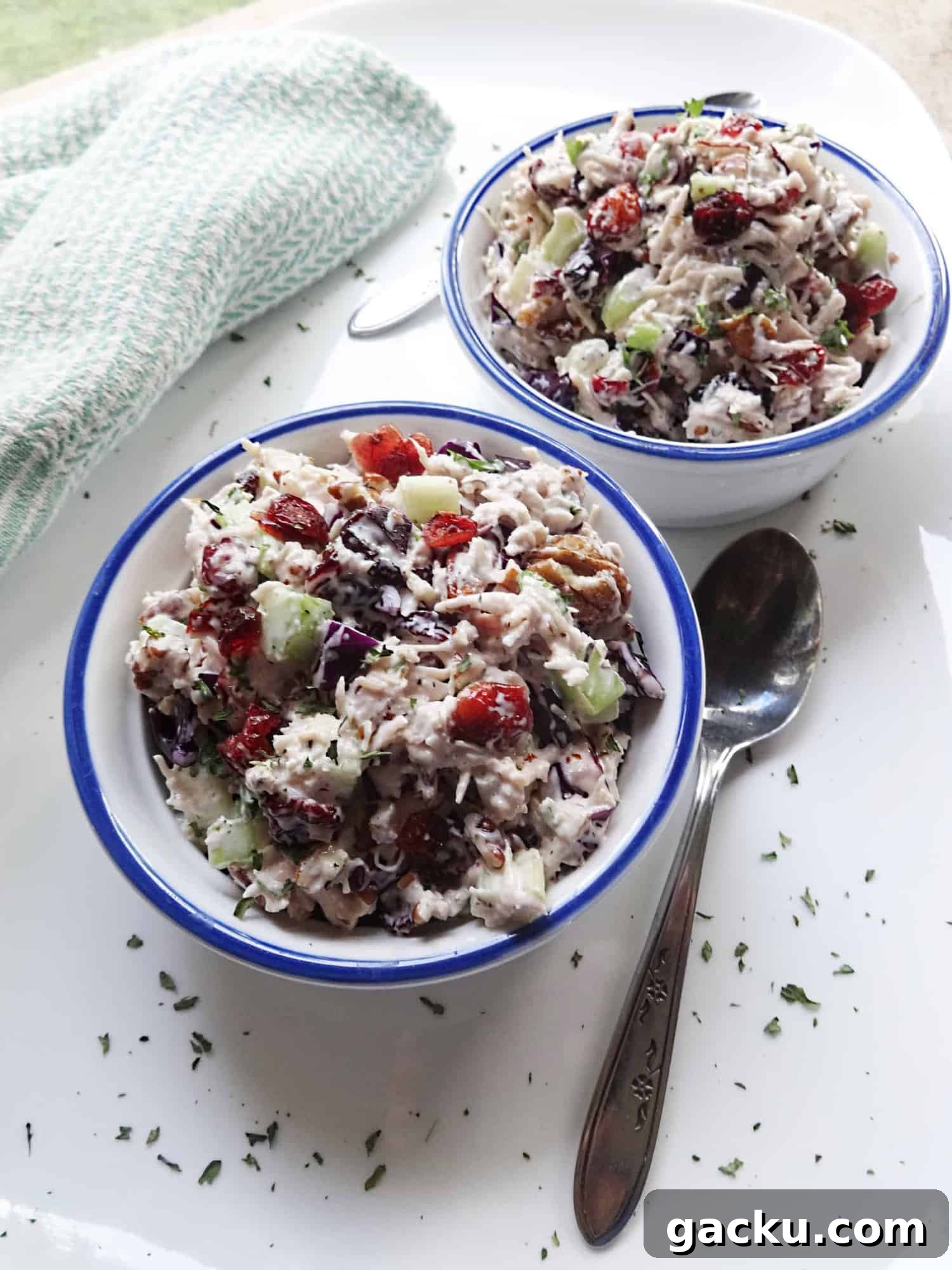 Turkey Salad with Cranberries and Almonds — Light Lunch Recipe 4 Turkey Salad Recipe with Cranberries