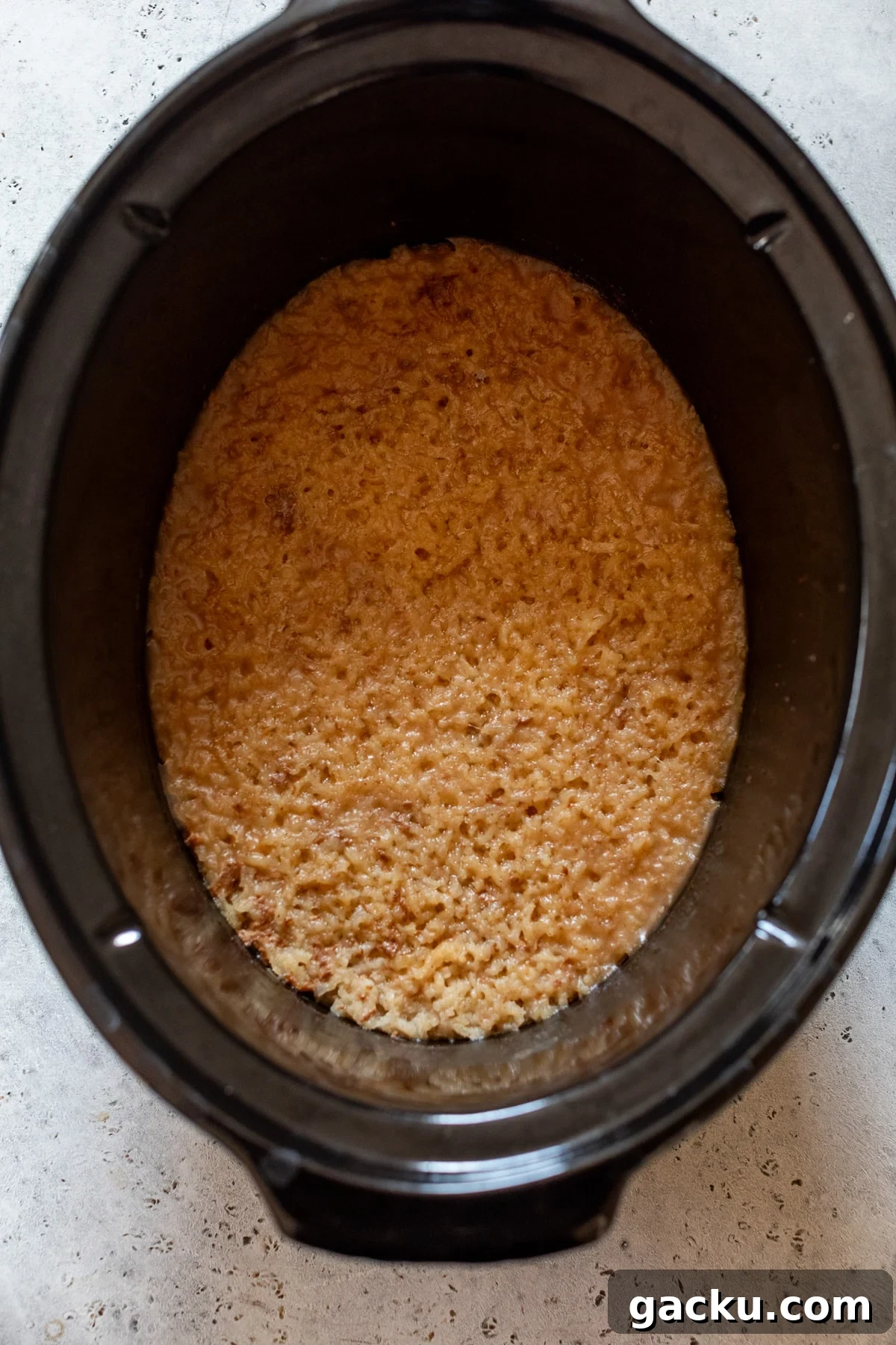 rice pudding cooked in a slow cooker