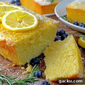 Rosemary Lemon Loaf with Silky Lemon Icing 10 a lemon loaf cake