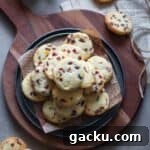 cropped up image of cookies placed in a plate