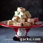 cropped up image of christmas cookie fudge squares