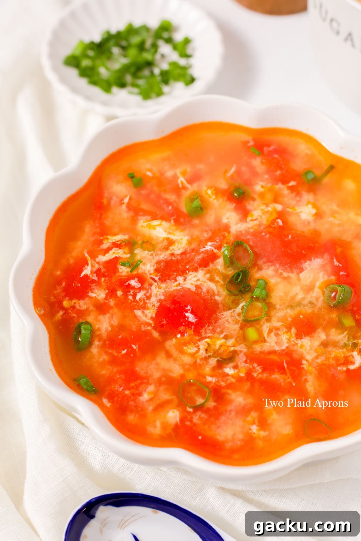 Tomato egg drop soup