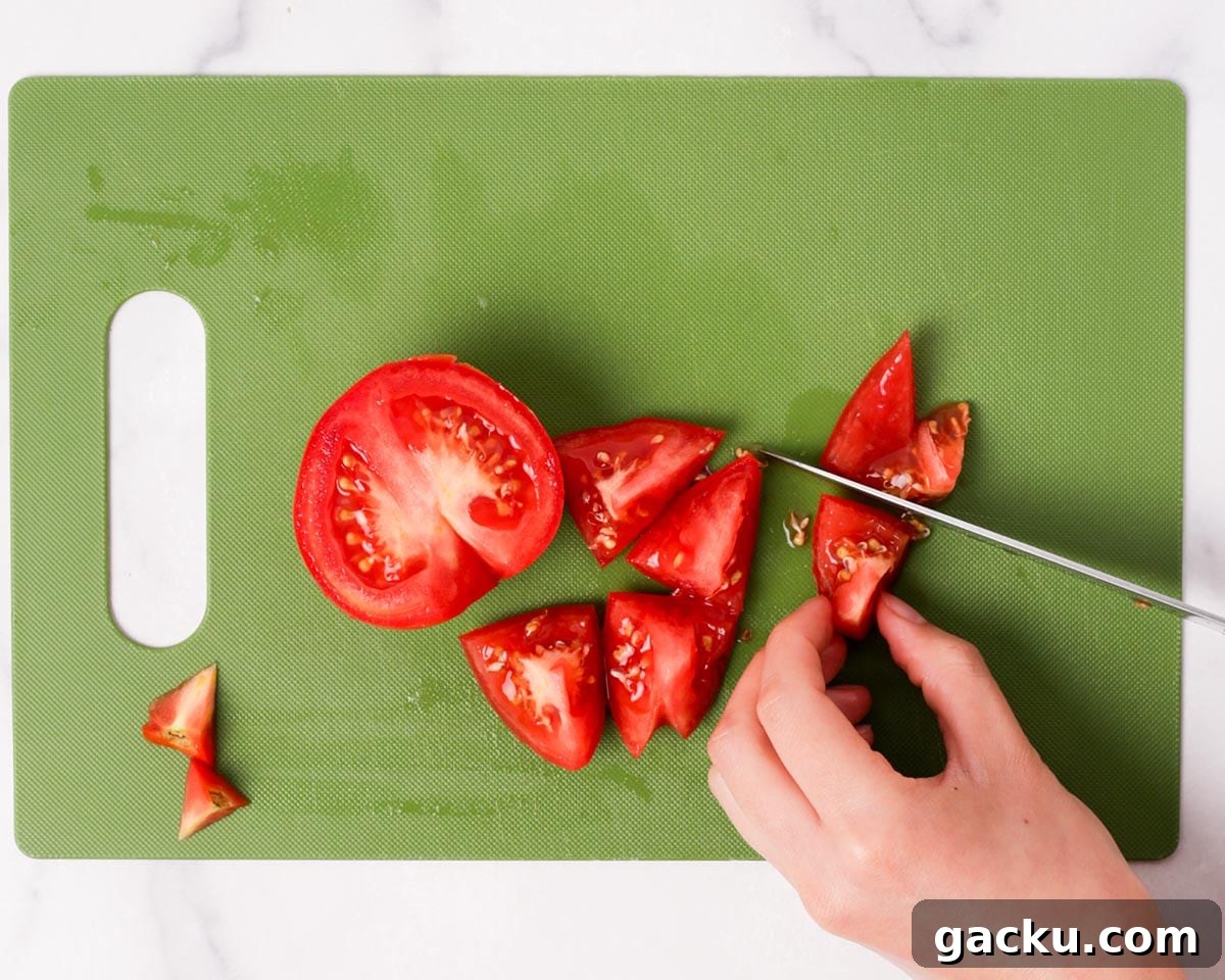 Tomatoes in pan