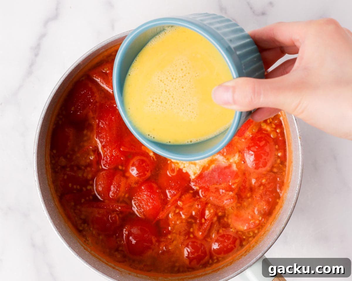 Egg ribbons in soup