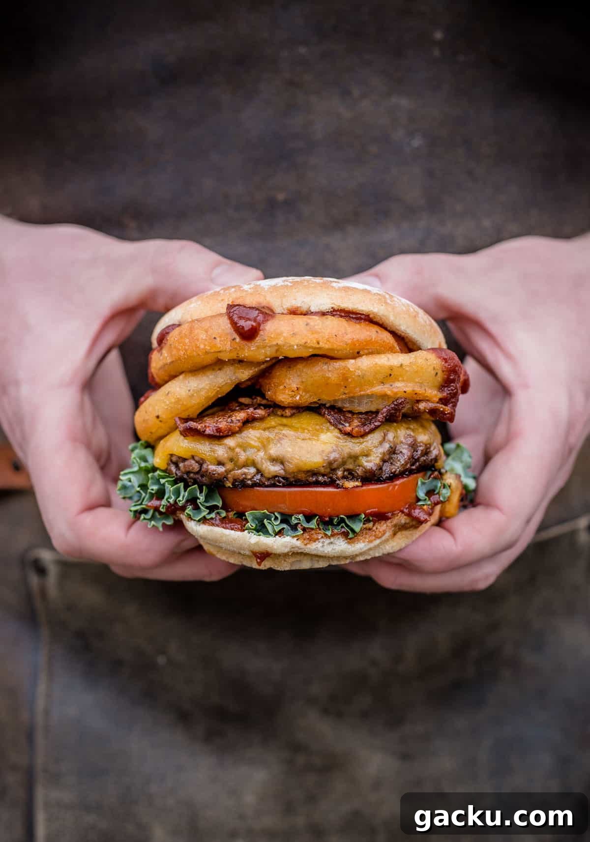 Western Burger in hands