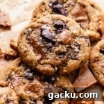 toffee cookie on baking sheet