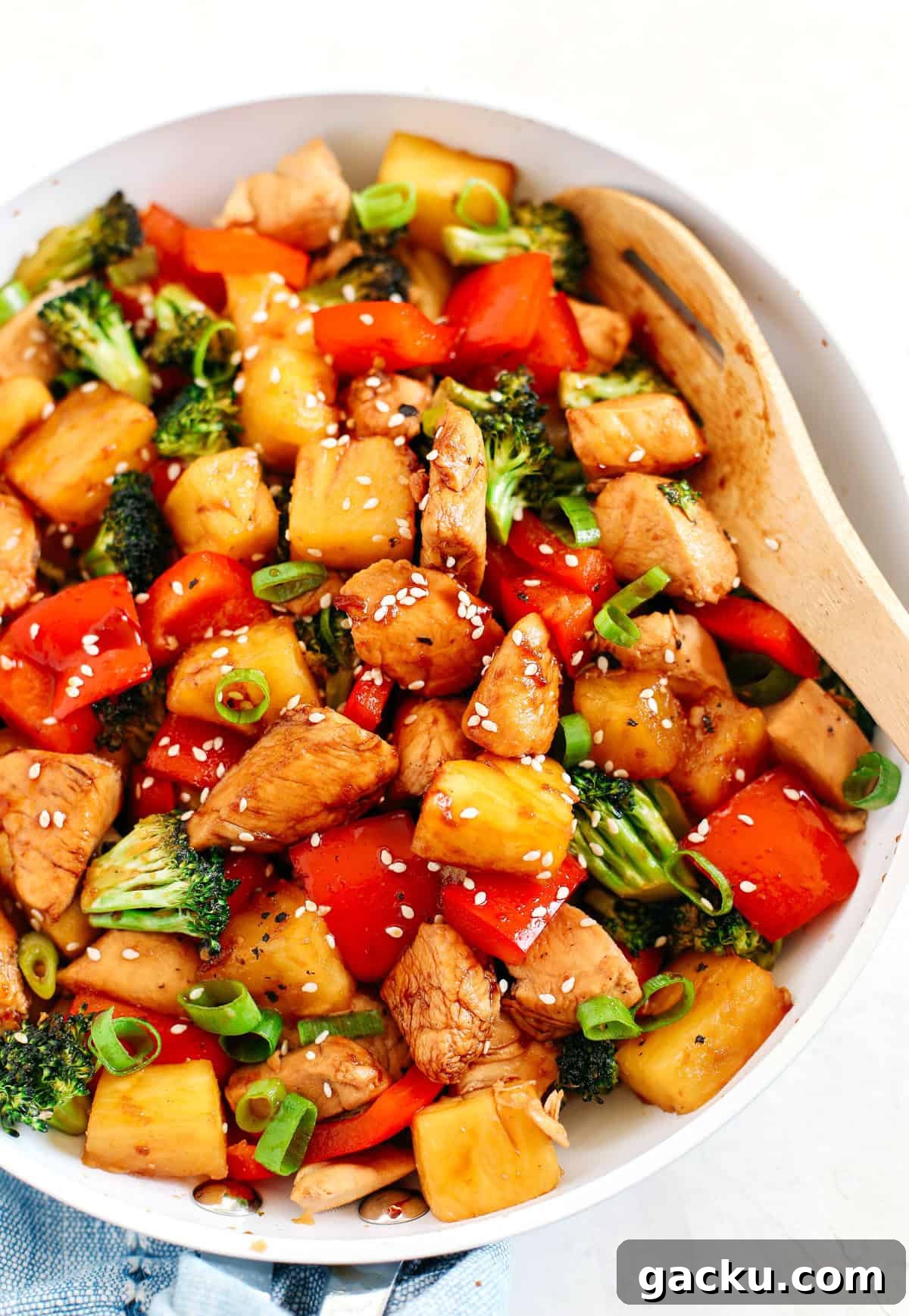This EASY 20 minute One Pan Pineapple Teriyaki Chicken is the perfect weeknight meal that is healthy, loaded with flavor and perfect for your weekly meal prep!