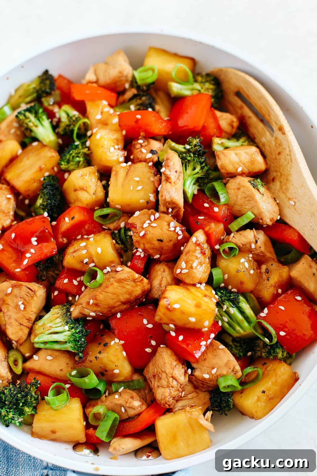 This EASY 20 minute One Pan Pineapple Teriyaki Chicken is the perfect weeknight meal that is healthy, loaded with flavor and perfect for your weekly meal prep!
