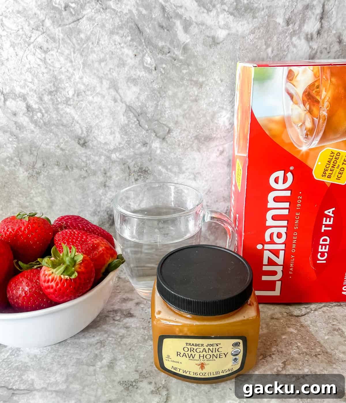 Refreshing Strawberry Iced Tea Recipe: Cool Summer Drink 3 Strawberry sweet tea ingredients needed.
