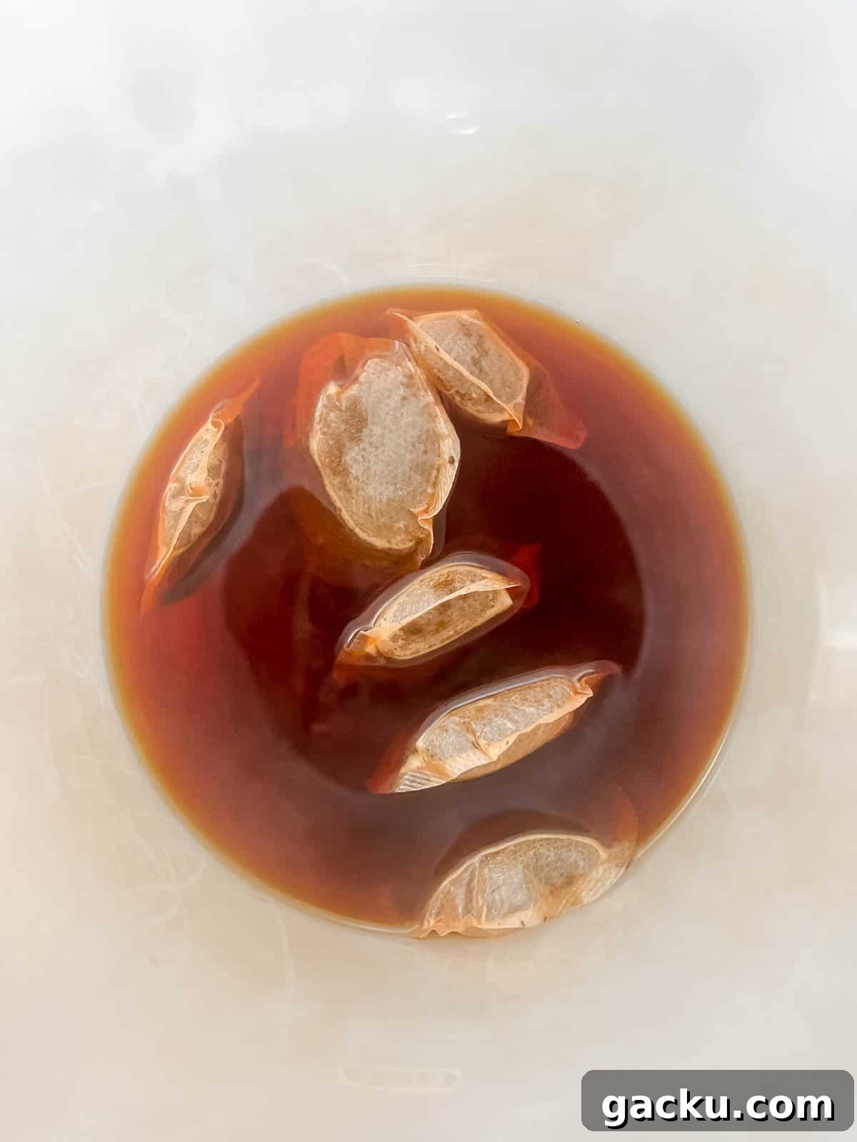 Refreshing Strawberry Iced Tea Recipe: Cool Summer Drink 5 Steeping tea bags.