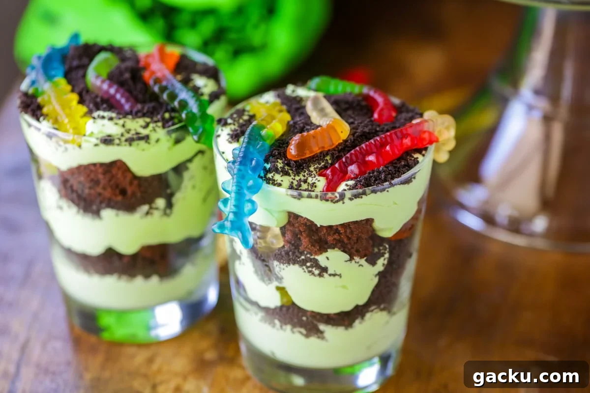 Individual serving trifles Individual halloween trifle cups
