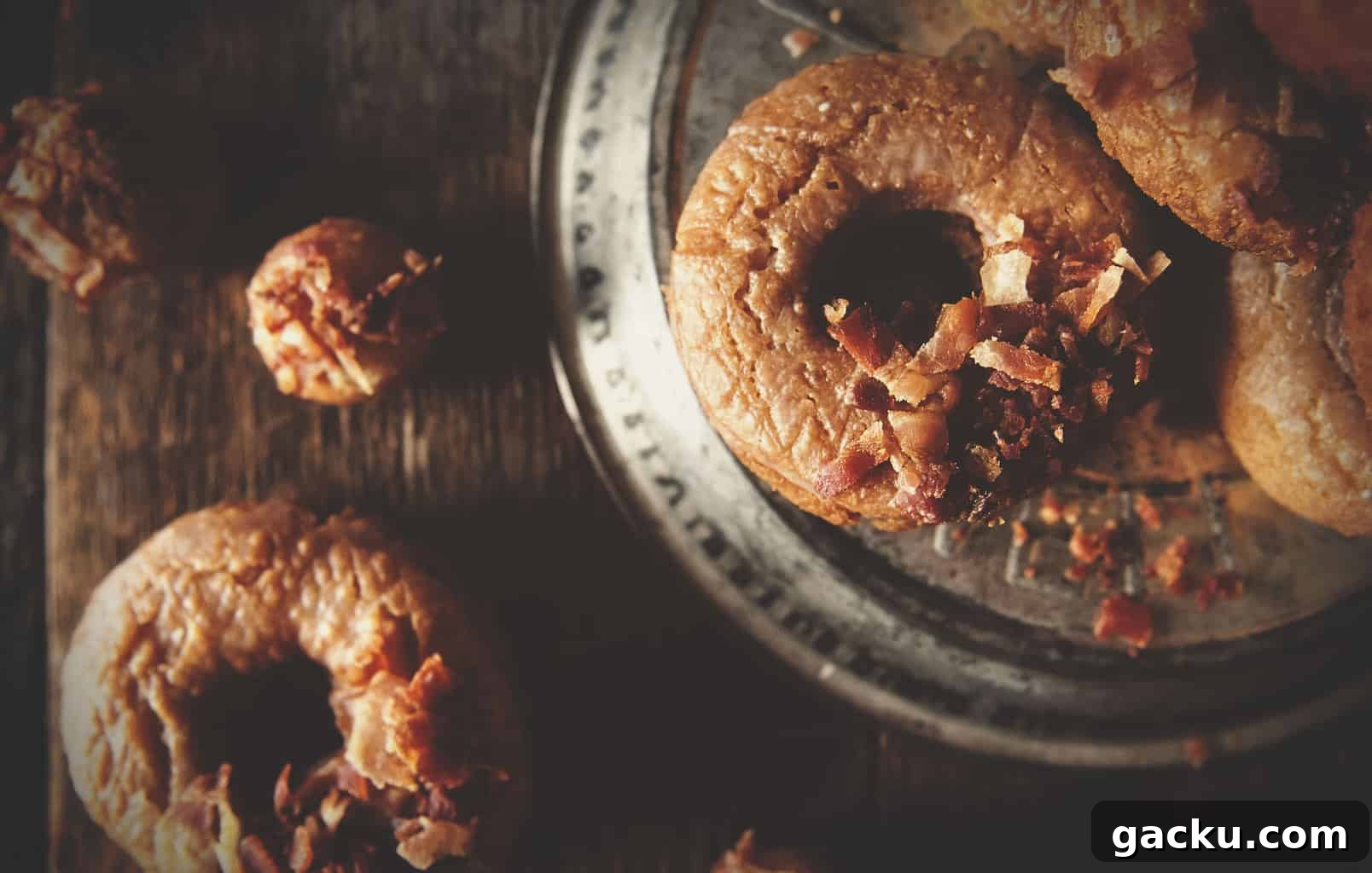 Bourbon Bacon Doughnuts | Kita Roberts PassTheSushi.com