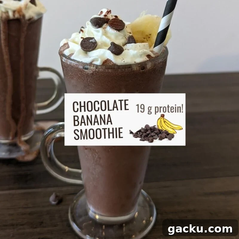 Low-Cal Chocolate Banana Bites with Peanut Butter Filling 6 chocolate banana smoothie protein shake with whipped cream yogurt and cocoa