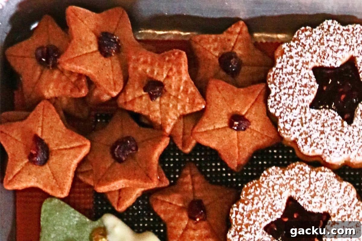 Star-shaped gingerbread cookies