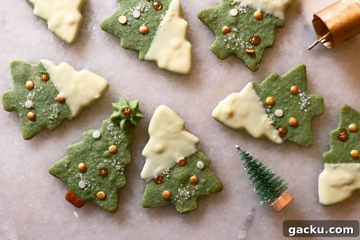 Christmas tree cookies